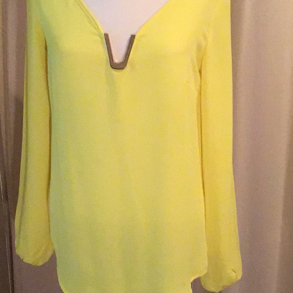 Purple Rain: long sleeve yellow shirt